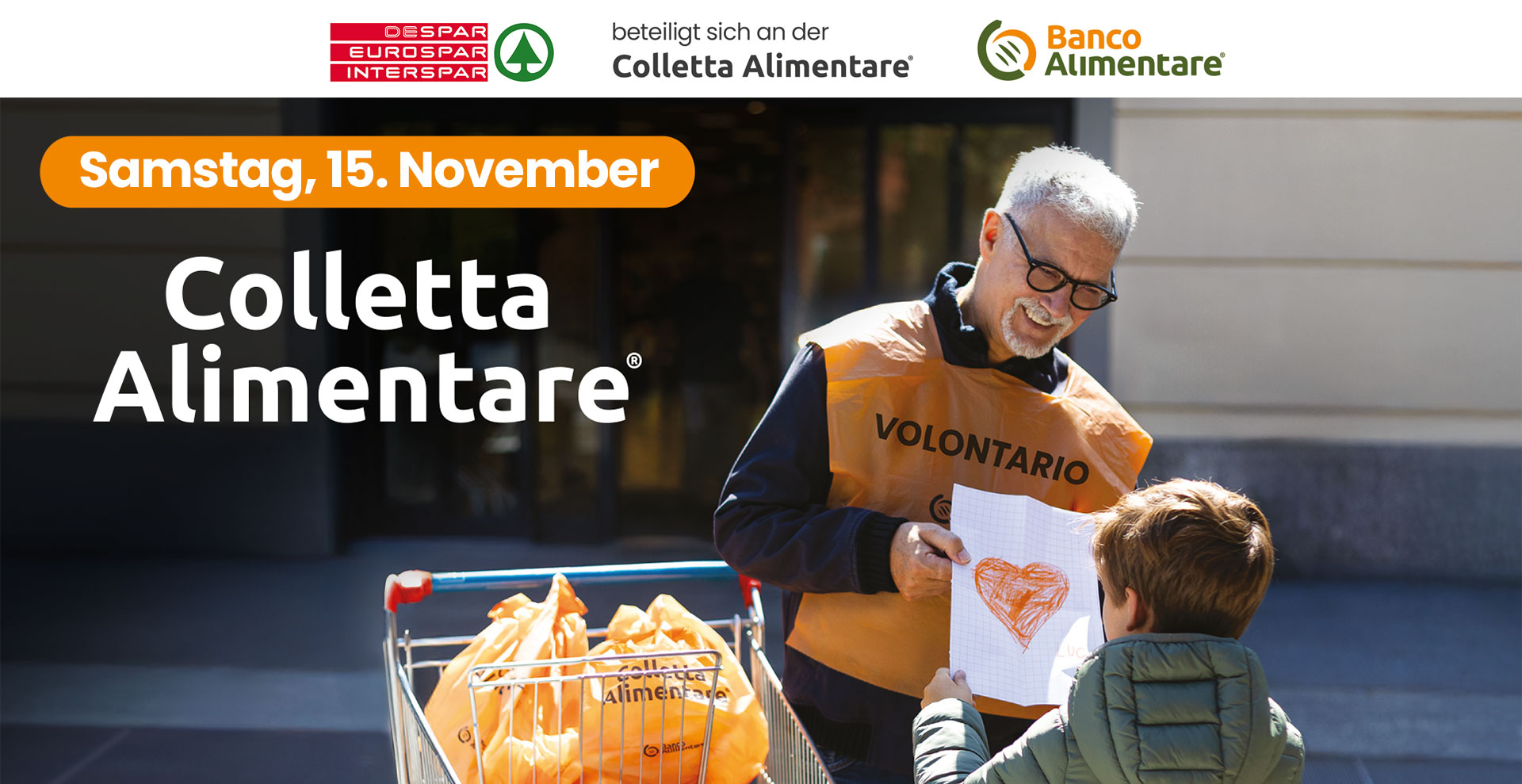 Kopfzeile - Nationaler Tag der Lebensmittelsammlung - Giornata nazionale della Colletta Alimentare