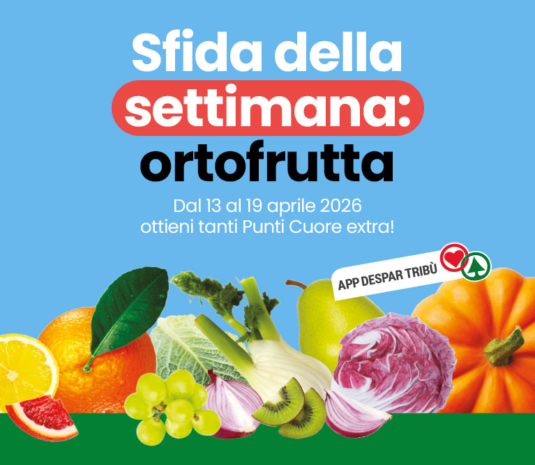 Intestazione della Sfida della Settimana - Reparto ortofrutta