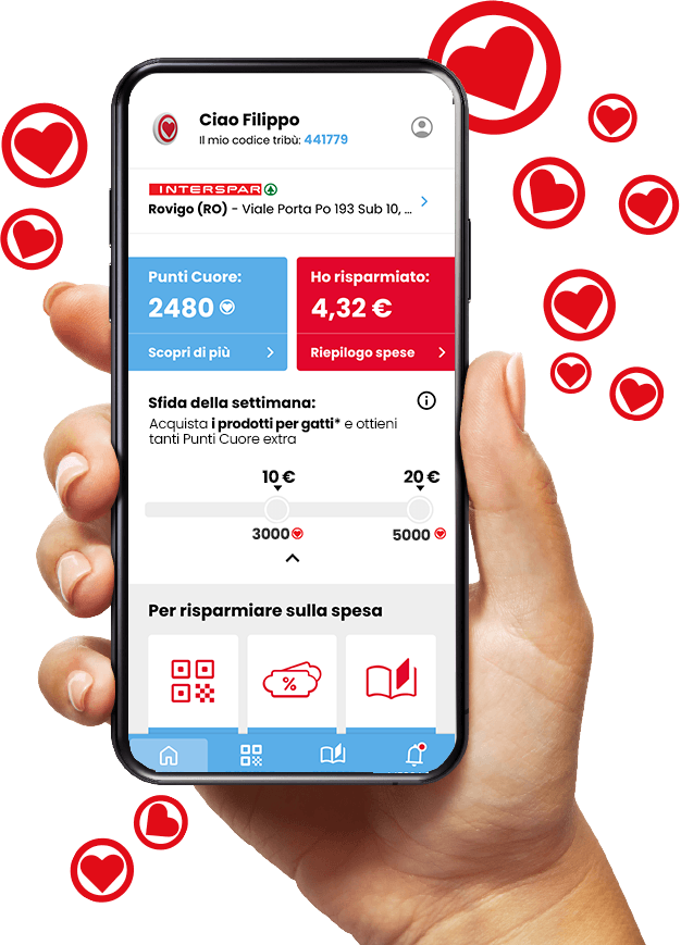 Screen dell'App Despar Tribù riguardante la Sfida della Settimana