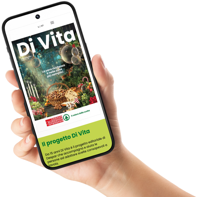 Smartphone con screen del Di Vita Magazine